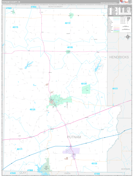 Putnam County Digital Map Premium Style
