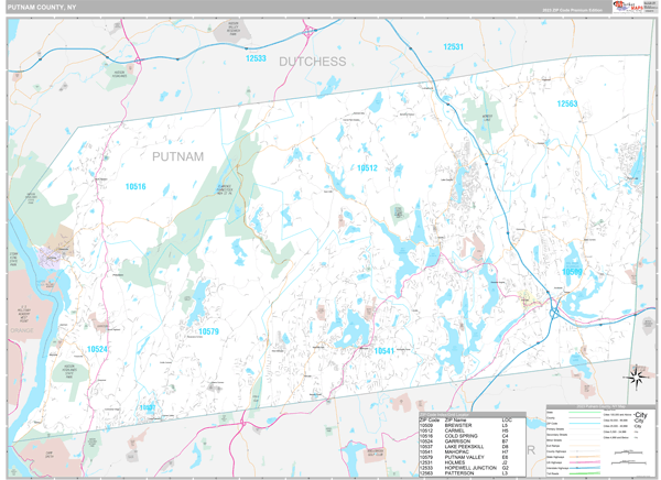 Putnam County, NY Wall Map
