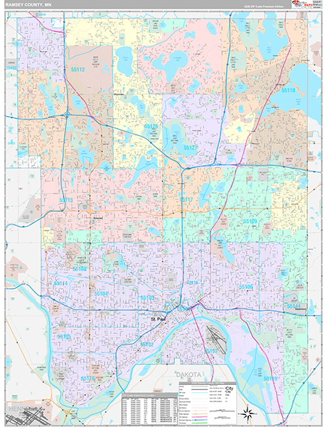 Ramsey County, MN Wall Map