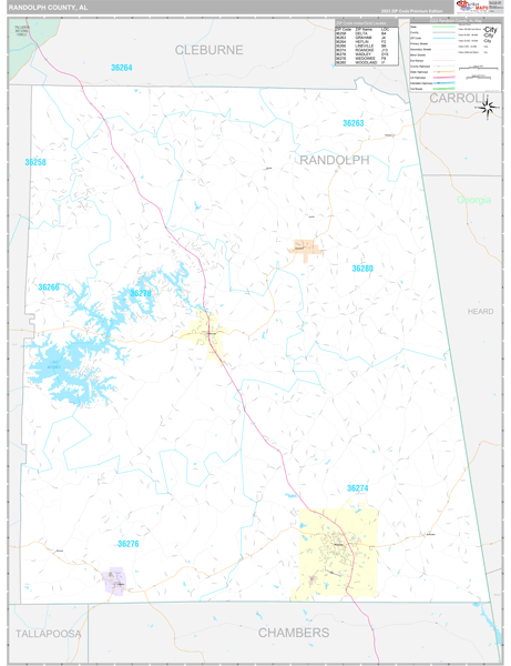 Randolph County, AL Maps