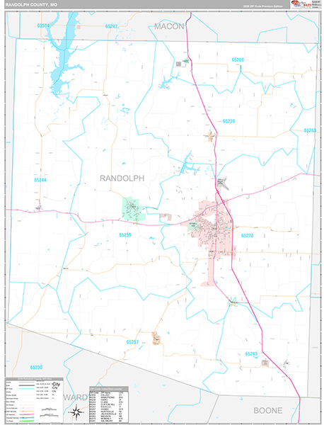 Randolph County, MO Map Premium Style