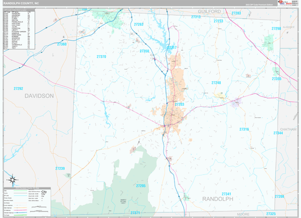 Randolph County Digital Map Premium Style