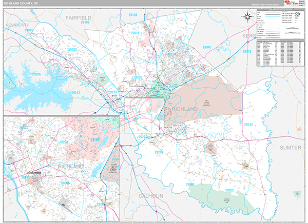 Richland County, SC Zip Code Map