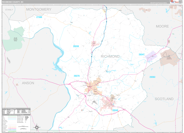 Richmond County Digital Map Premium Style