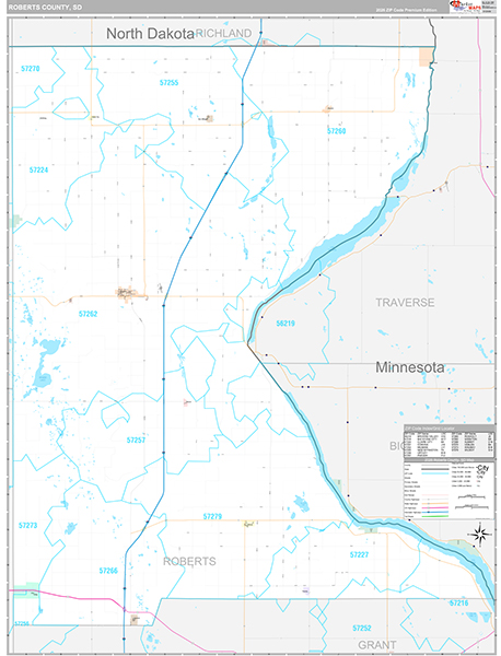 Roberts County, SD Zip Code Map