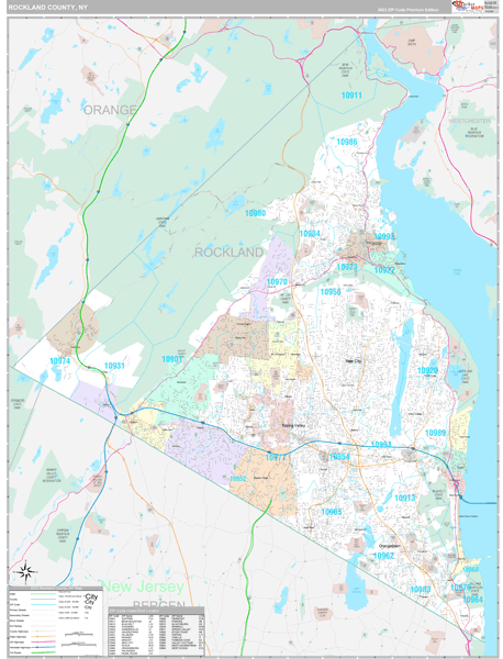Rockland County, NY Zip Code Map