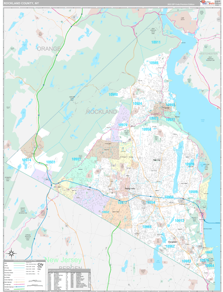 rockland-county-new-york-zip-code-wall-map-maps