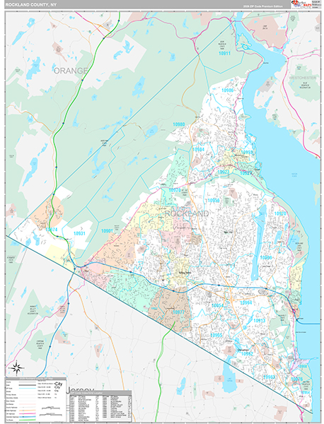 Rockland County, NY Zip Code Map