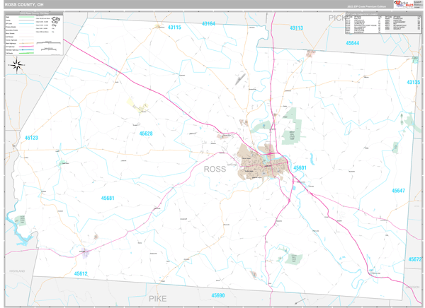 Ross County Digital Map Premium Style