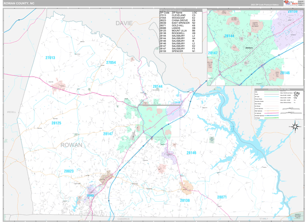 Rowan County Digital Map Premium Style
