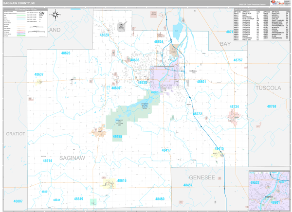 Saginaw County Map Book Premium Style