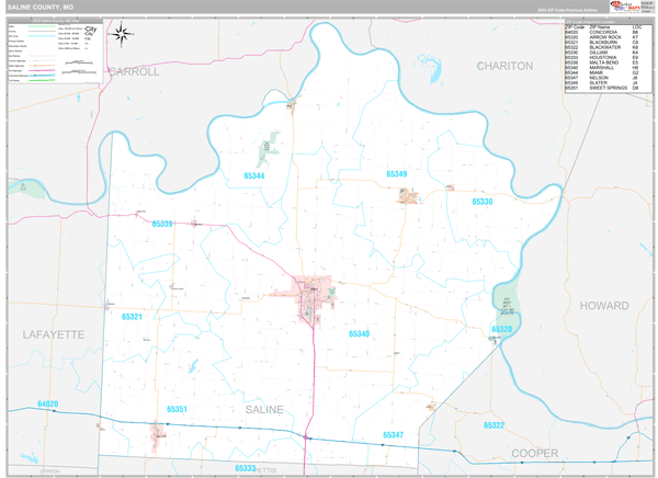 Saline County Digital Map Premium Style