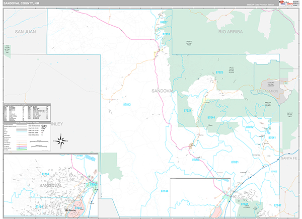 Sandoval County, NM Wall Map