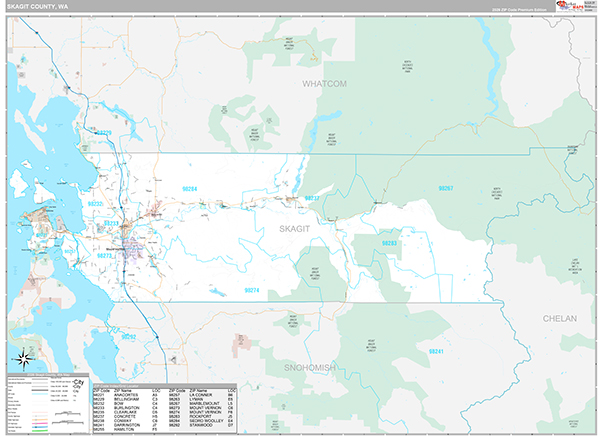 Skagit County, WA Zip Code Map