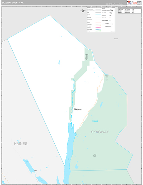 Skagway County, AK Wall Map