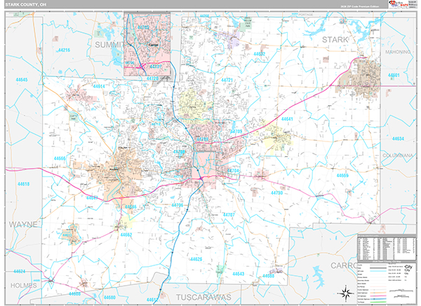 Stark County, OH Zip Code Map