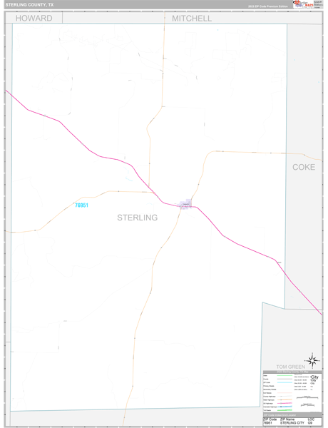 Sterling County Digital Map Premium Style