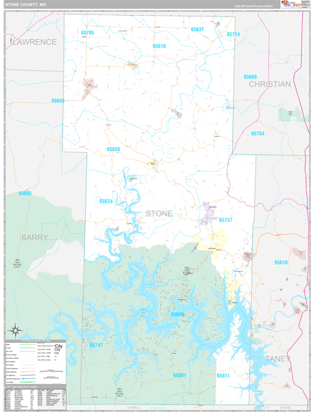 Stone County, MO Wall Map