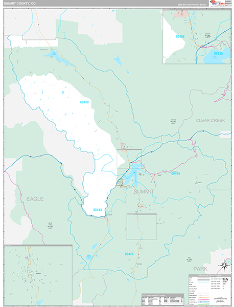 Summit County, CO Zip Code Map