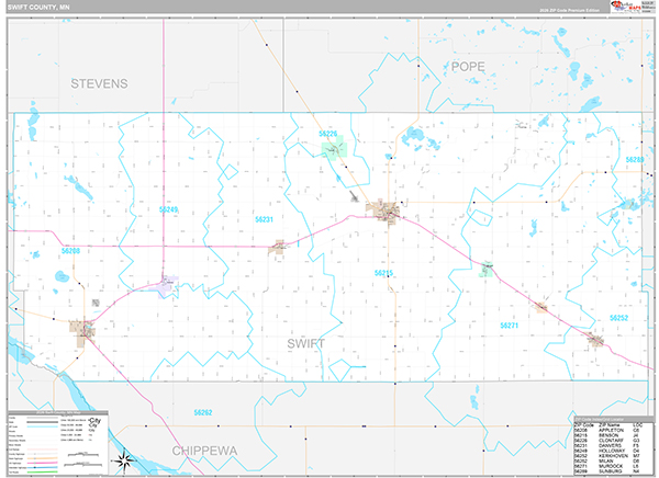 Swift County, MN Wall Map