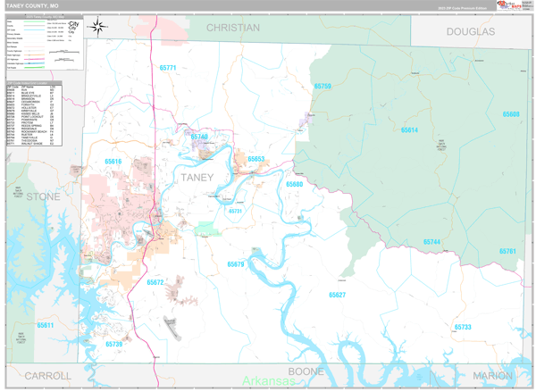 Taney County Digital Map Premium Style