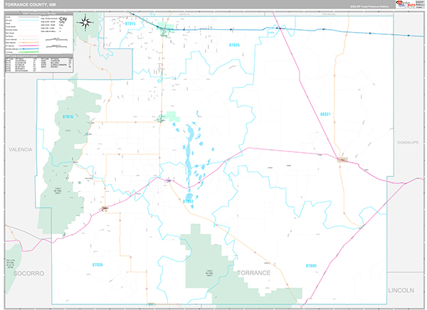 Torrance County, NM Zip Code Map