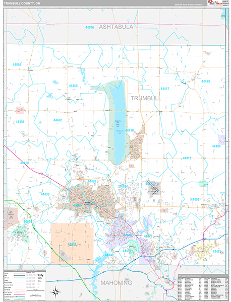 Trumbull County, OH Zip Code Map
