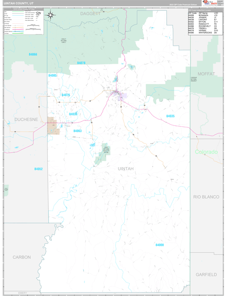 Uintah County Digital Map Premium Style
