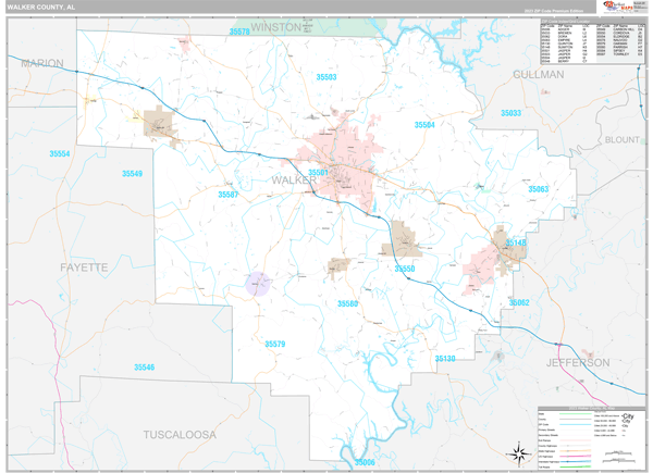 Walker County Digital Map Premium Style