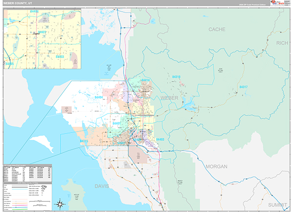 Weber County, UT Wall Map