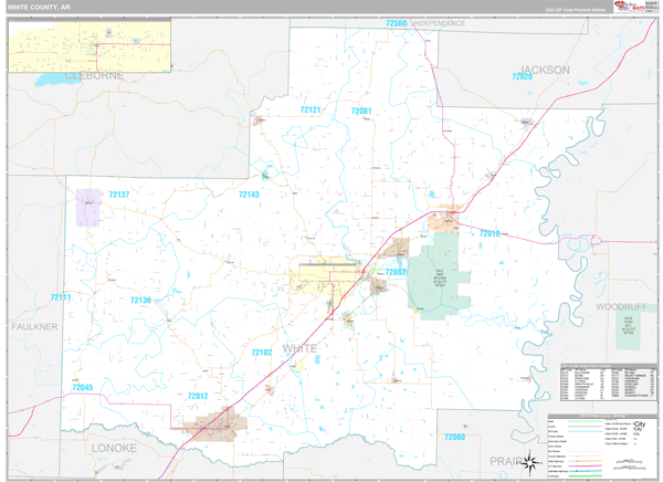 White County, AR Zip Code Map