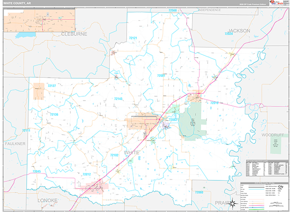 White County, AR Zip Code Map