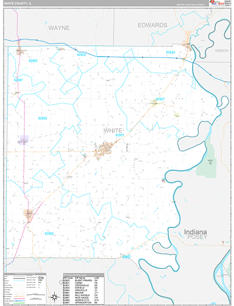 White County, IL Zip Code Map