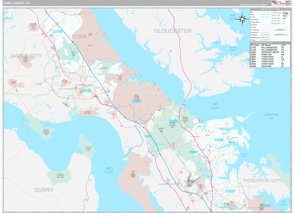 York County Digital Map Premium Style
