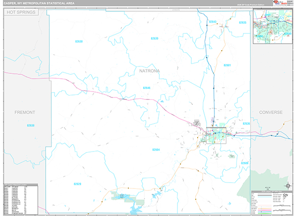 Casper Metro Area Wall Map
