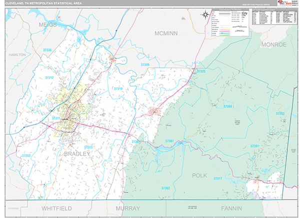Cleveland Metro Area Wall Map