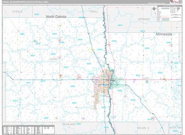 Fargo Metro Area Wall Map