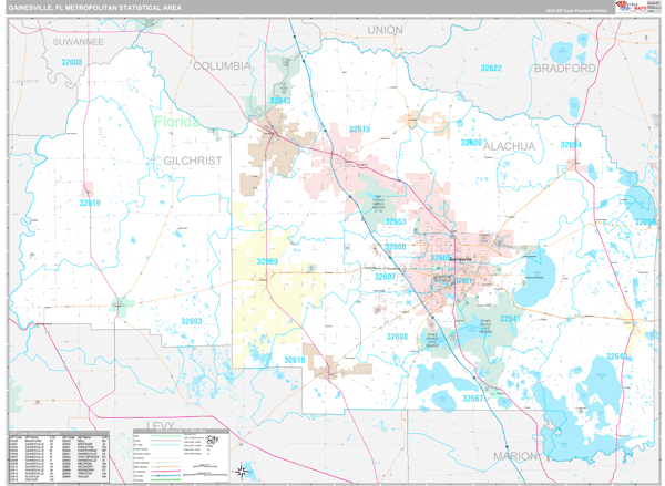 Gainesville Metro Area Digital Map Premium Style