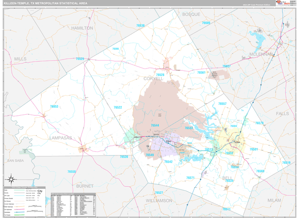 Maps of Killeen-Temple Metro Area Texas - marketmaps.com