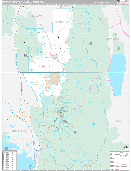 Logan, UT Metro Area Wall Map