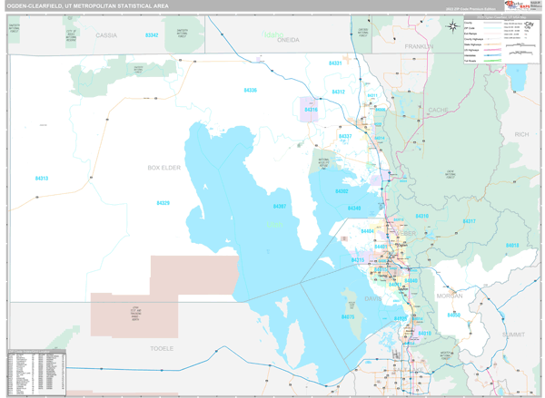 clearfield utah zip code map Ogden Clearfield Metro Area Ut Zip Code Map Premium Style clearfield utah zip code map