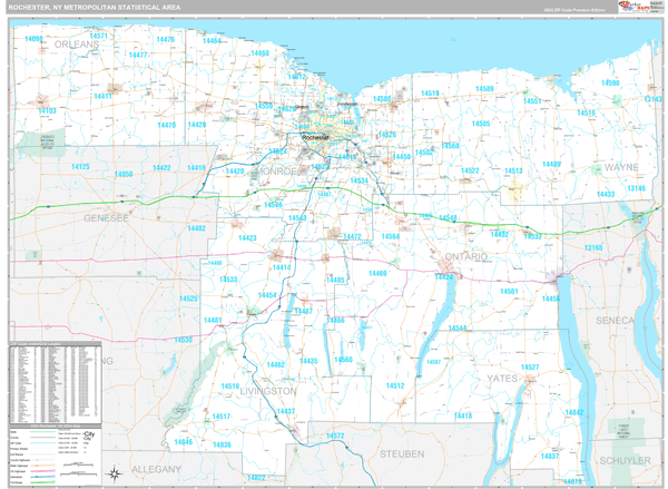 Rochester Metro Area Digital Map Premium Style