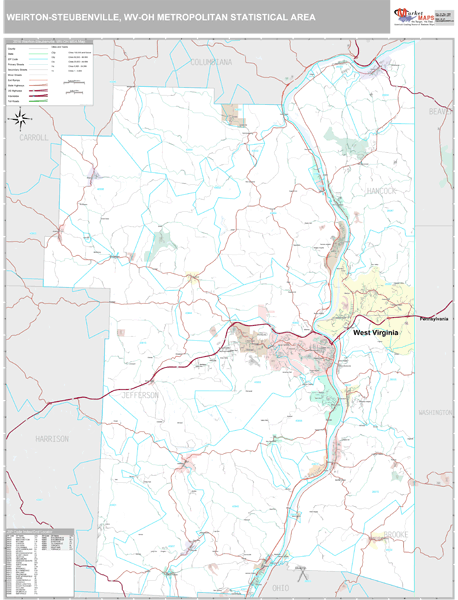 Maps of Weirton-Steubenville Metro Area West Virginia - marketmaps.com