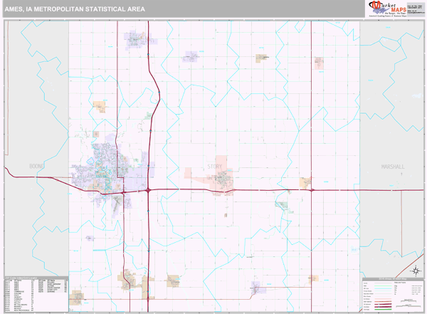 Ames Metro Area Wall Map