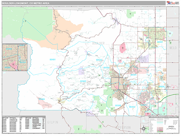 Boulder-Longmont Metro Area, CO Maps