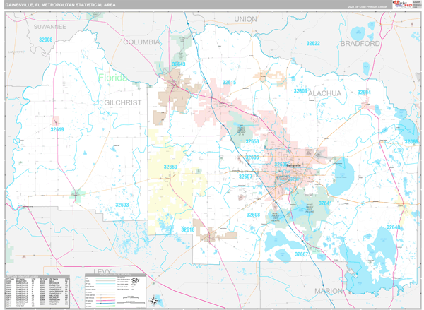 Gainesville Metro Area Wall Map