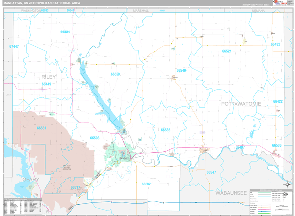 Manhattan Metro Area Wall Map