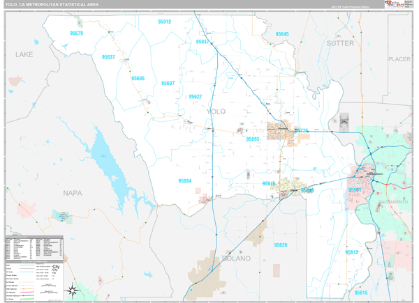 Yolo Metro Area Wall Map