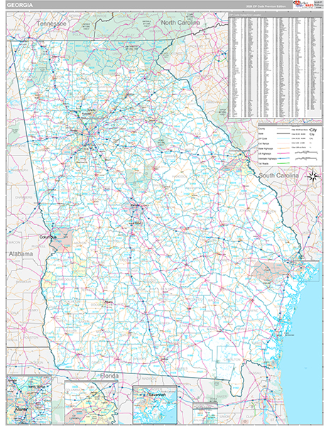 Georgia Zip Code Map