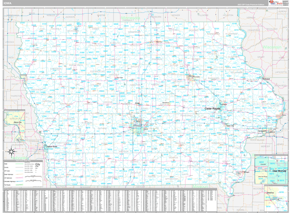 Iowa State Map Book Premium Style